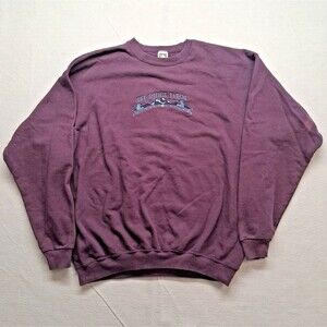 Vintage 90s The Ridge Tahoe Embroidered Burgundy Red Sweatshirt - Men's Size 2XL